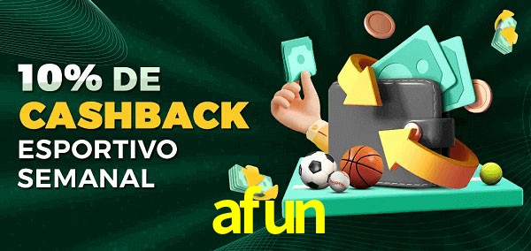 10% de bônus de cashback na afun